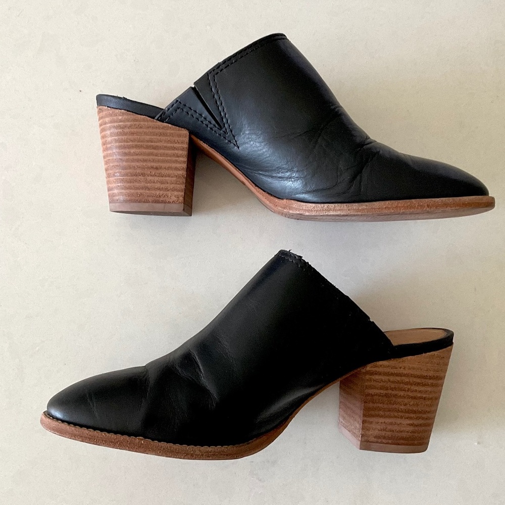 MADEWELL Harper Mule Black Leather Size 7 - Picture 3 of 7
